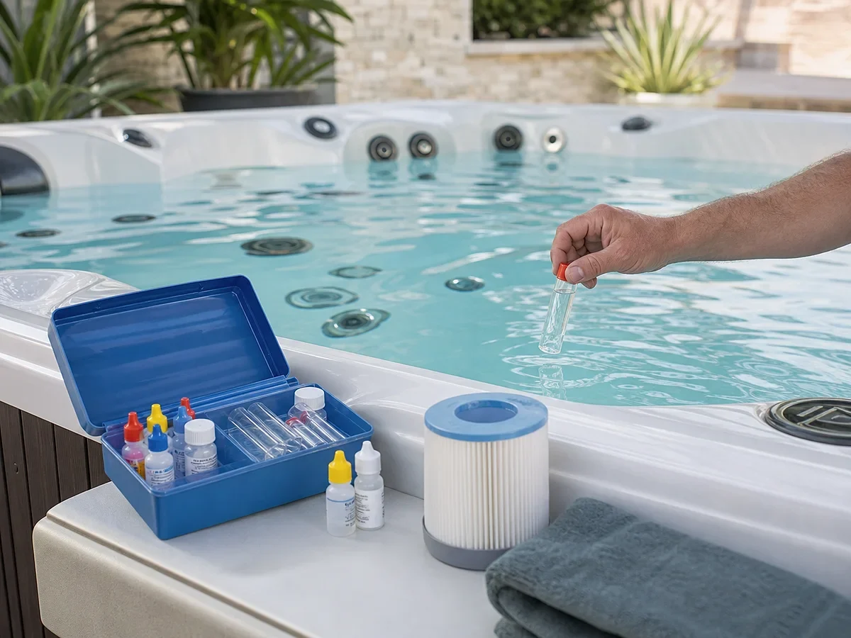 Pool Wartung: Wasser, Filter, Pumpe und sichtbare Einbauteile gemeinsam prüfen für Wien, Niederösterreich und Burgenland